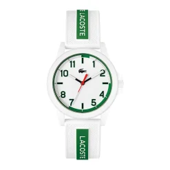 LACOSTE Montre Teen/rider Blanc cadran blanc fond blanc bracelet silicone blanc New