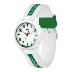 LACOSTE Montre Teen/rider Blanc cadran blanc fond blanc bracelet silicone blanc New