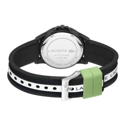 LACOSTE Montre Teen/rider Blanc cadran noir fond blanc bracelet silicone blanc Sale