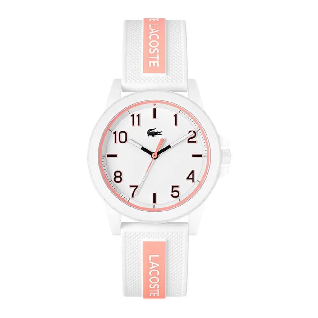 LACOSTE Montre Teen/rider Blanc cadran blanc fond blanc bracelet silicone blanc Clearance