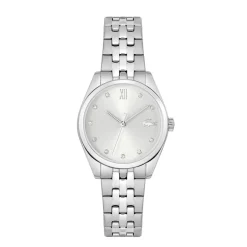 LACOSTE Montre Tuilerie Argenté cadran argenté fond argenté bracelet acier argenté