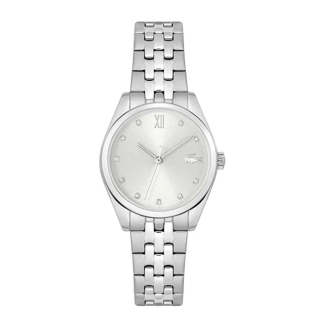 LACOSTE Montre Tuilerie Argenté cadran argenté fond argenté bracelet acier argenté
