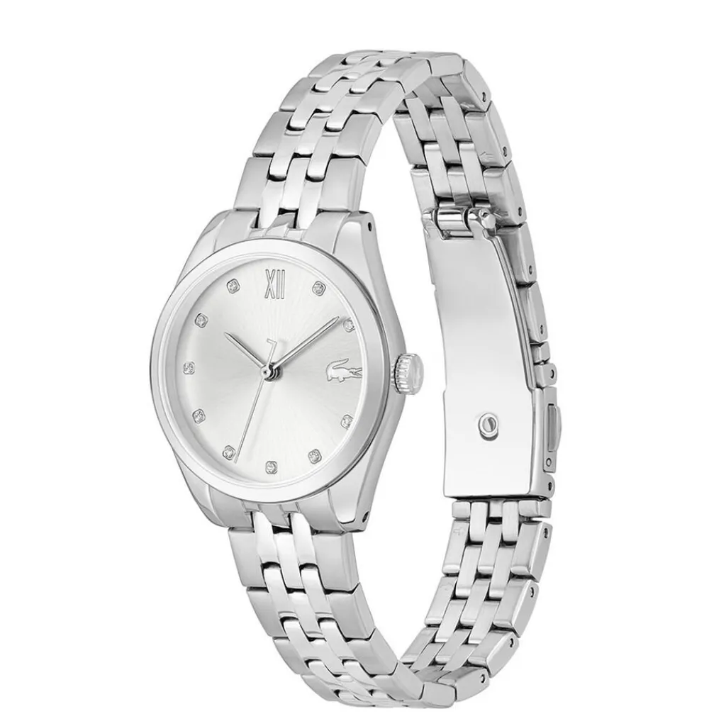 LACOSTE Montre Tuilerie Argenté cadran argenté fond argenté bracelet acier argenté