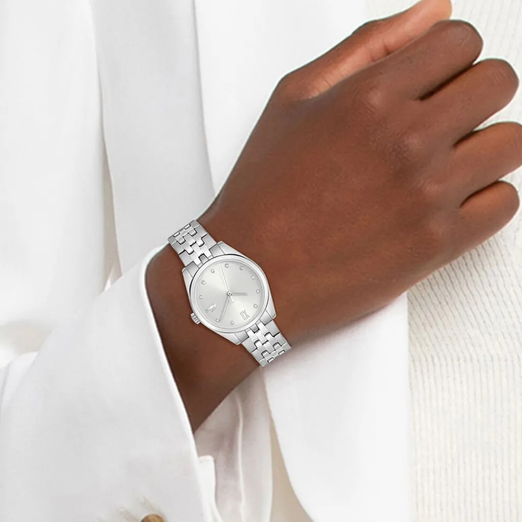 LACOSTE Montre Tuilerie Argenté cadran argenté fond argenté bracelet acier argenté