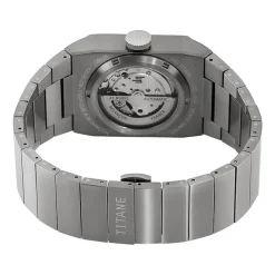 LIP Montre Big Titane Noir cadran gris fond noir bracelet titane gris New