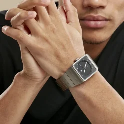 LIP Montre Big Titane Noir cadran gris fond noir bracelet titane gris New