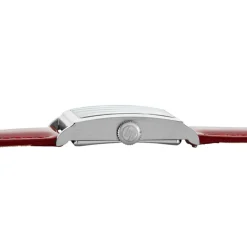 LIP Montre Churchill T18 Argenté cadran argenté fond argenté bracelet cuir rouge Online
