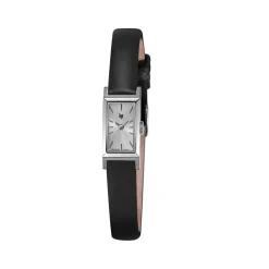 LIP Montre Churchill T13 Argenté cadran argenté fond argenté bracelet cuir de vache noir Online