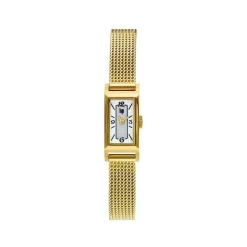LIP Montre Churchill T13 Blanc cadran doré fond blanc bracelet acier doré Best