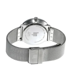 LIP Montre Dauphine 38 Bleu cadran argenté fond bleu bracelet acier argenté Clearance