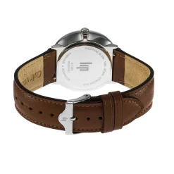 LIP Montre Dauphine 38 Vert cadran argenté fond vert bracelet cuir de vache camel Online