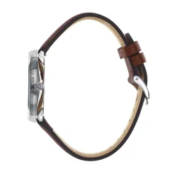 LIP Montre Dauphine 38 Vert cadran argenté fond vert bracelet cuir de vache camel Online