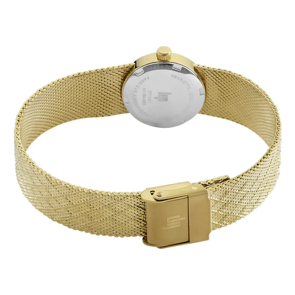LIP Montre Henriette 22 Argenté cadran doré fond argenté bracelet métal doré Clearance