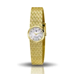 LIP Montre Henriette 22 Nacre Blanche cadran doré fond nacre blanche bracelet acier doré Best