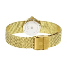 LIP Montre Henriette 22 Nacre Noire cadran doré fond nacre noire bracelet acier doré Best