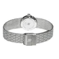 LIP Montre Henriette Diamant Nacre Noire cadran argenté fond nacre noire bracelet acier argenté Outlet