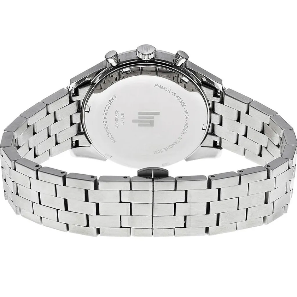 LIP Montre Himalaya Chrono Vert cadran argenté fond vert bracelet acier argenté Clearance