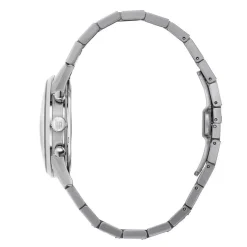 LIP Montre Himalaya Chrono Bleu cadran argenté fond bleu bracelet acier argenté