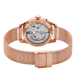 LIP Montre Himalaya C艙ur Battant Blanc cadran doré rose fond blanc bracelet acier doré rose New