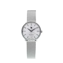 LIP Montre Himalaya Dauphine 29 Argenté cadran argenté fond argenté bracelet acier argenté