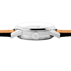 LIP Montre Himalaya Sablier 33 Argenté cadran argenté fond argenté bracelet cuir orange Discount