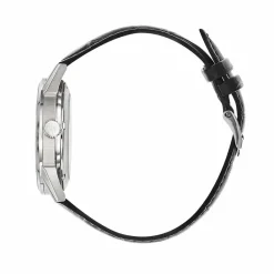 LIP Montre Himalaya Squelette Argenté cadran argenté fond argenté bracelet cuir noir