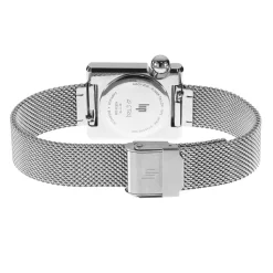LIP Montre Mach 2000 Mini Square Argenté cadran argenté fond argenté bracelet acier argenté Clearance