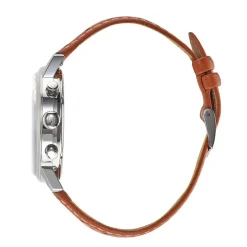 LIP Montre Rallye Bleu cadran argenté fond bleu bracelet cuir marron Best