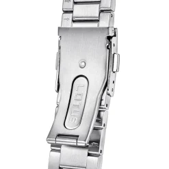 LOTUS Montre Automatico Bleu cadran argenté fond bleu bracelet acier argenté Outlet