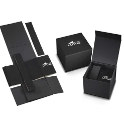 LOTUS Montre Chrono Noir cadran gris fond noir bracelet acier gris Clearance