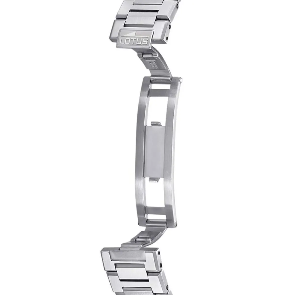LOTUS Montre Excellent Bleu cadran argenté fond bleu bracelet acier argenté New