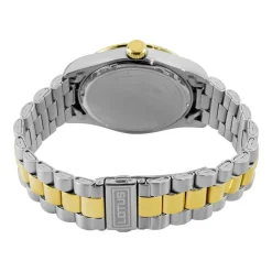 LOTUS Montre Freedom Collection Noir cadran argenté fond noir bracelet acier bicolore Hot