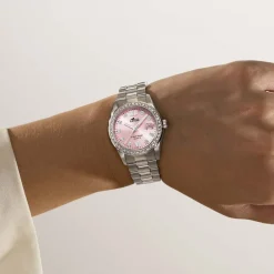 LOTUS Montre Freedom Collection Rose cadran argenté fond rose bracelet acier argenté Sale
