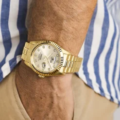 LOTUS Montre Freedom Collection Doré cadran doré fond doré bracelet acier doré Discount