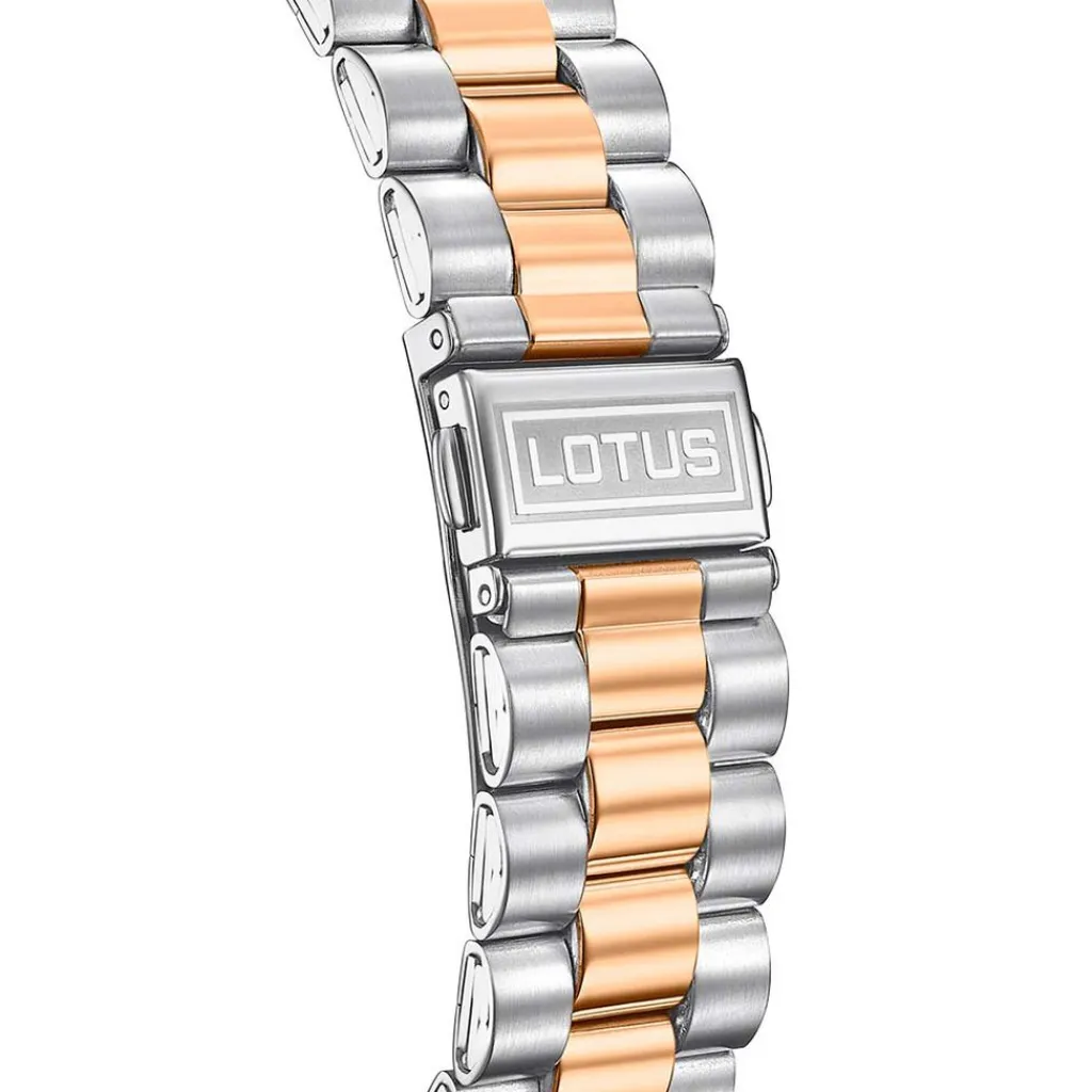 LOTUS Montre Freedom Collection Vert cadran argenté fond vert bracelet acier bicolore Hot