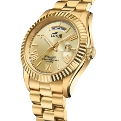 LOTUS Montre Freedom Collection Doré cadran doré fond doré bracelet acier doré New