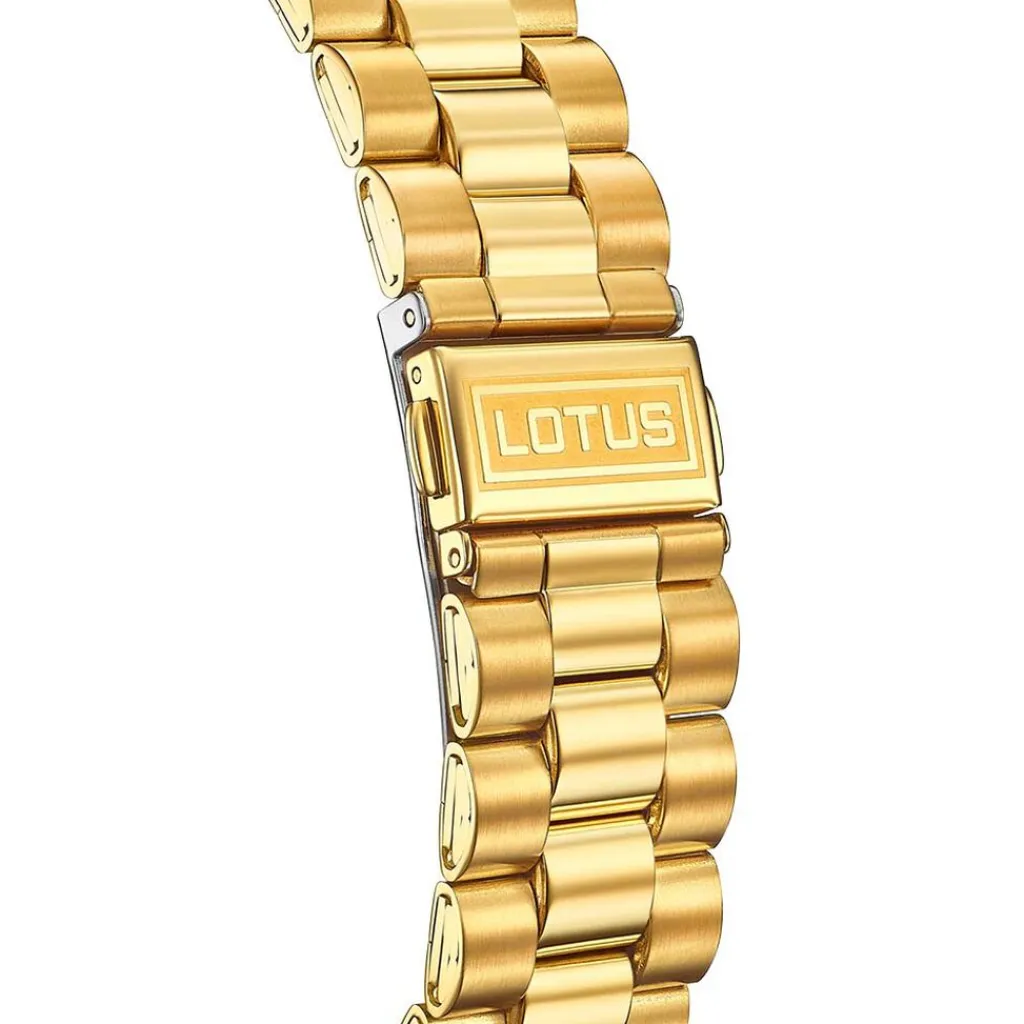 LOTUS Montre Freedom Collection Doré cadran doré fond doré bracelet acier doré New