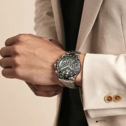 LOTUS Montre Freedom Collection Vert cadran argenté fond vert bracelet acier argenté Outlet