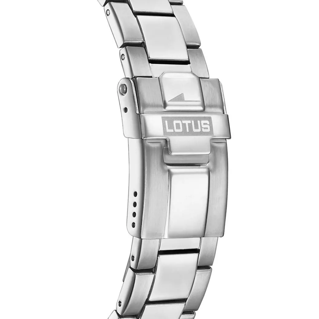 LOTUS Montre Freedom Collection Bleu cadran argenté fond bleu bracelet acier argenté Outlet