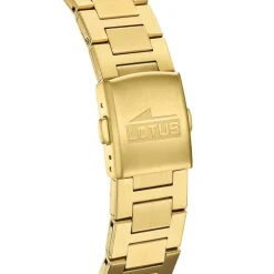 LOTUS Montre Freedom Collection Noir cadran doré fond noir bracelet acier doré Outlet