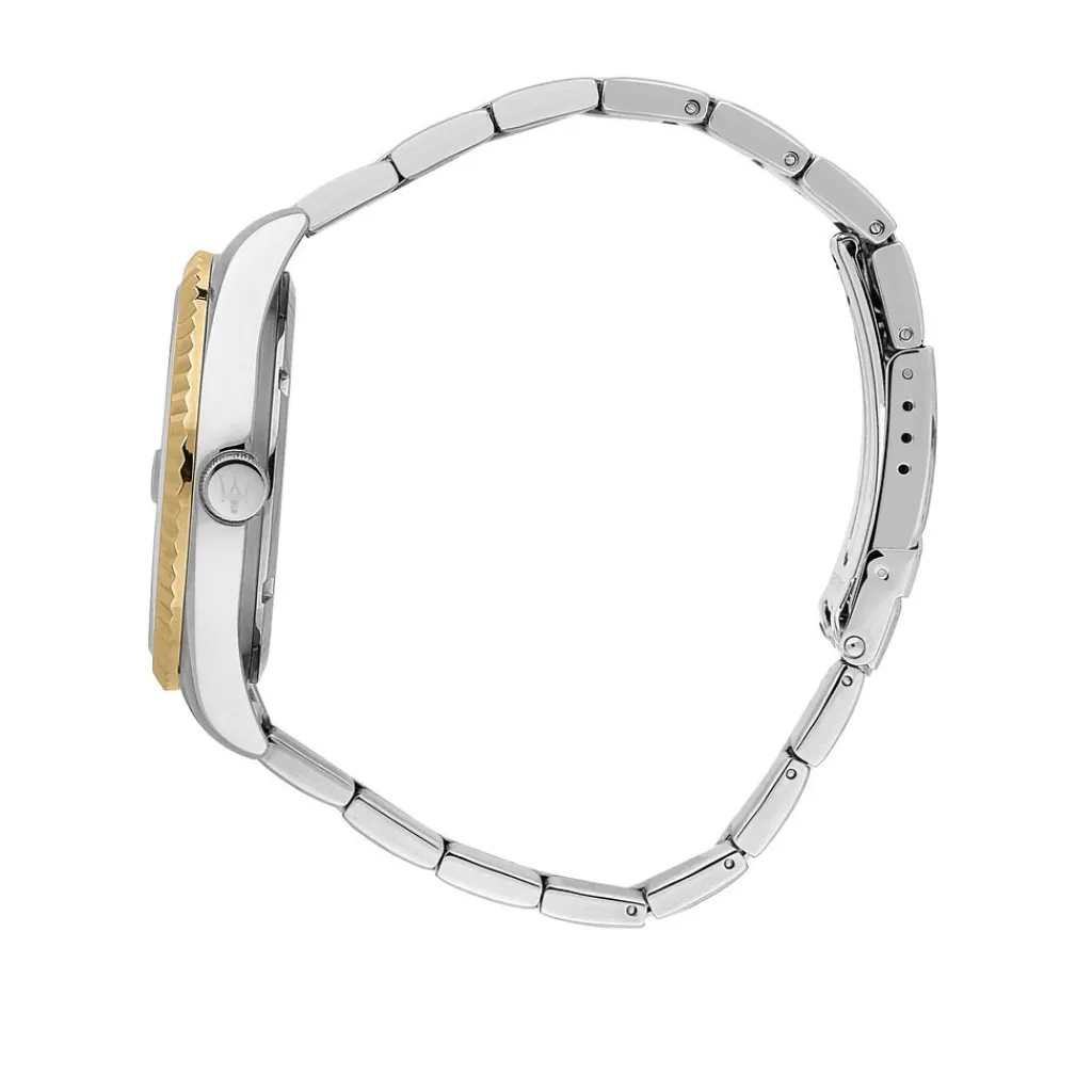 MASERATI Montre Competizione Bleu cadran argenté fond bleu bracelet acier bicolore Sale