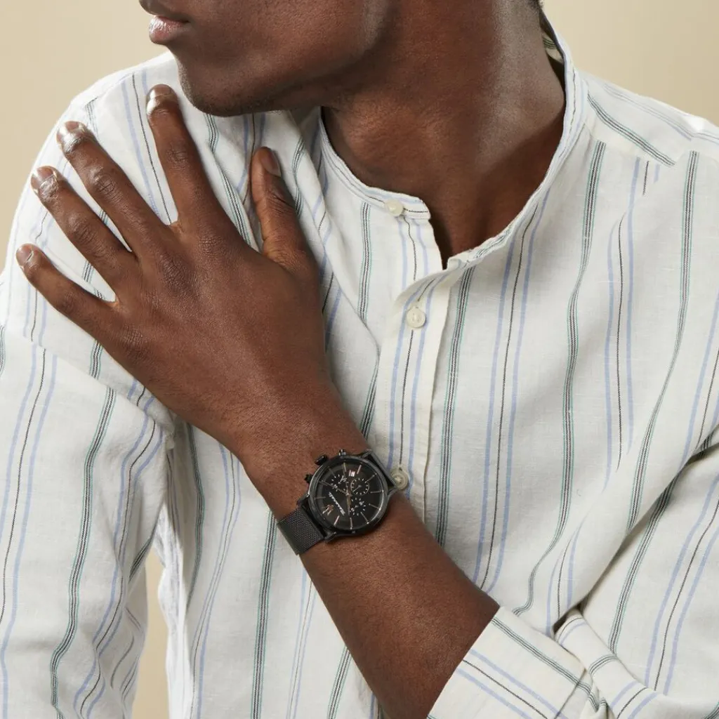 MASERATI Montre Epoca Noir cadran noir fond noir bracelet acier noir Clearance