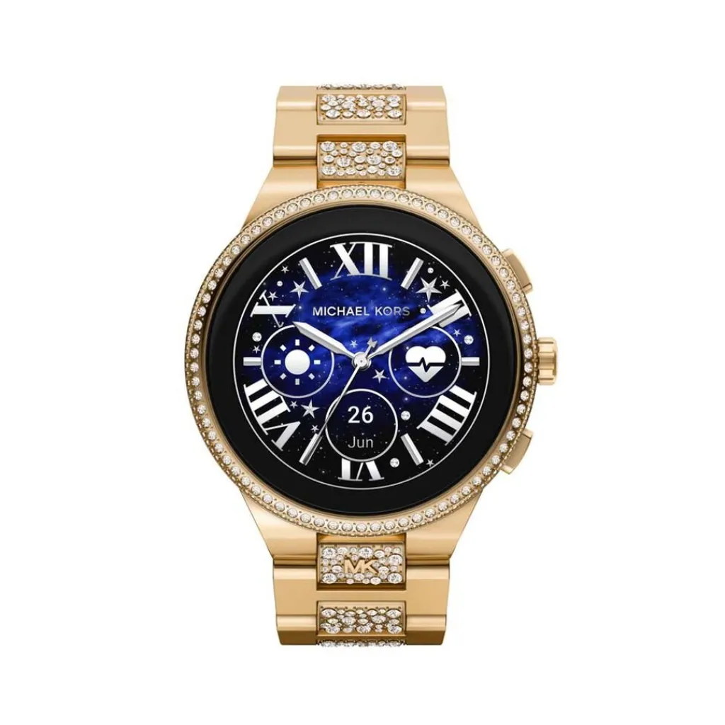 MICHAEL KORS Montre Connectée Gen 6 Camille cadran doré fond personnalisable bracelet acier doré Best