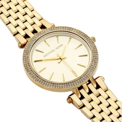 MICHAEL KORS Montre Darci Champagne cadran doré fond champagne bracelet acier doré Hot