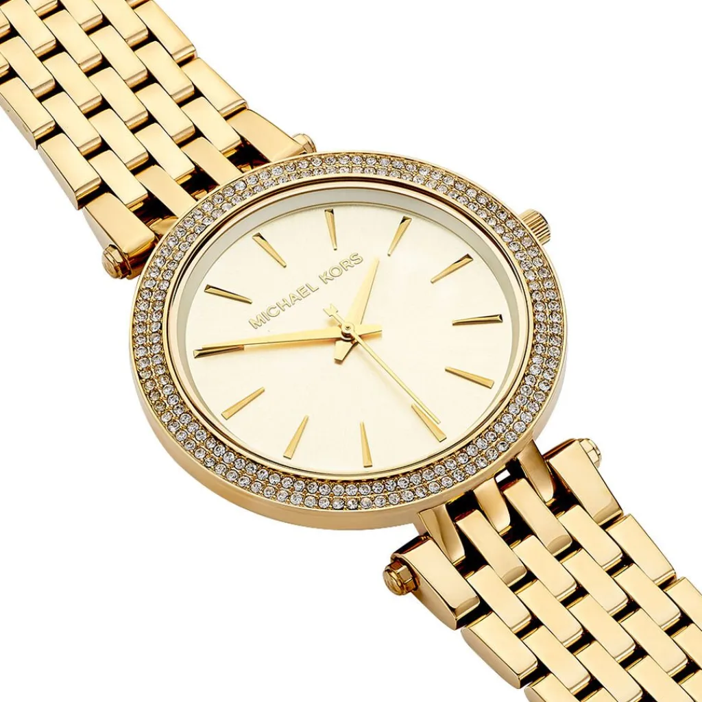 MICHAEL KORS Montre Darci Champagne cadran doré fond champagne bracelet acier doré Hot