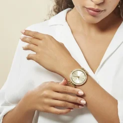 MICHAEL KORS Montre Darci Champagne cadran doré fond champagne bracelet acier doré Hot