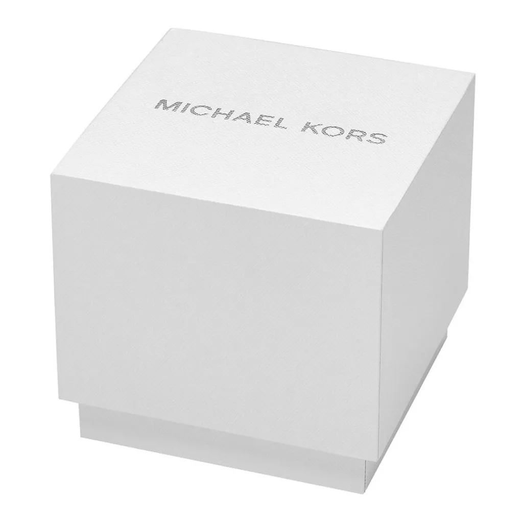 MICHAEL KORS Montre Emery Vert cadran doré fond vert bracelet acier doré New