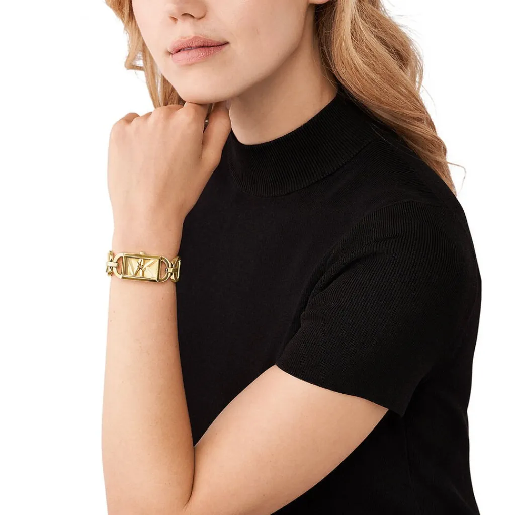 MICHAEL KORS Montre Empire Doré cadran doré fond doré bracelet acier doré Outlet