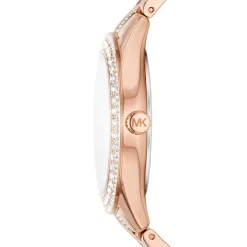 MICHAEL KORS Montre Fossil Harlowe Rose cadran rose fond rose bracelet acier doré Best