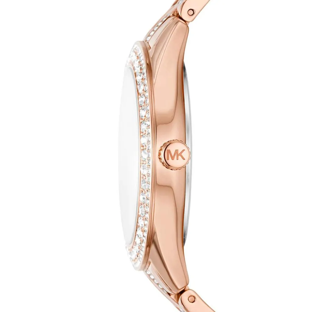 MICHAEL KORS Montre Fossil Harlowe Rose cadran rose fond rose bracelet acier doré Best